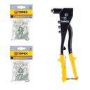 АЛЮМИНИЕВАЯ ЗАКЛЕПОЧНАЯ МАШИНА. + 100 ЗАКЛЕПОК 3,2 ММ TOPEX