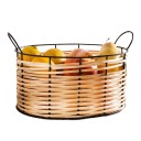 Декоративная КОРЗИНКА ДЛЯ ФРУКТОВ МЕТАЛЛИЧЕСКАЯ для кухни, 40 см.