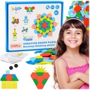 НАБОР ДЕРЕВЯННЫХ БЛОКОВ МОНТЕССОРИ ПАЗЛ ТАНГРАМ ЛОГИЧЕСКАЯ ИГРА МОЗАИКА