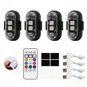 ФАРА МИГАЛКА LED (СВІТЛОДІОД) БЕЗПРОВІДНА 8 КОЛЬОРІВ USB 4 SZT.  фото 14