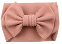 SZEROKA OPASKA DLA DZIEWCZYNKI 40-50CM KOKARDA RÓŻOWA