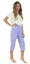 Женская пижама из хлопка, удобная, карманы 3/4, размер XS.