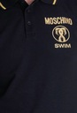 Pánske polo tričko čierne MOSCHINO veľ. S Dominujúci vzor logo