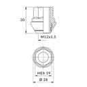 PUERCAS PARA ORIGINALES DISCOS ALUMINIO VOLVO C30 V40 S40 V50 S50 V90 