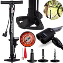 СТАЦИОНАРНЫЙ СТАЦИОНАРНЫЙ НАПОЛЬНЫЙ ВЕЛОСИПЕДНЫЙ НАСОС МАСТЕРСКАЯ МАНОМЕТР + 2 НАКОНЕЧНИКА