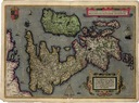 Карта Великобритании и Ирландии 60х80см 1592 г. М9
