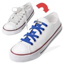 Шнурки эластичные без завязок для обуви, синие Sulpo, 100 см.
