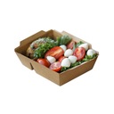 Ланч-бокс на два отделения с КРЫШКОЙ 1200мл 50шт Крафт для продуктовых обедов