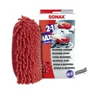 SONAX АВТОМОЙОЧНАЯ ГУБКА 2в1, микрофибра, универсальная красная структура