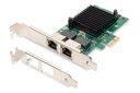 Karta sieciowa DIGITUS przewodowa PCI Express 2x RJ45 Gigabit 10/100/1000Mb Rodzaj karty wewnętrzna
