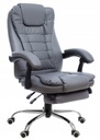 Регулируемый серый офисный стул FBK011 с подставкой для ног