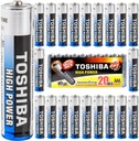 Щелочные батарейки AAA LR03 20 шт. TOSHIBA 1,5В ВЫСОКОЙ МОЩНОСТИ +25%.