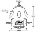 Regulátor tlaku paliva DeatschWerks DWR1000 AN6 Stav balenia originálne