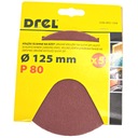 Диски для наждачной бумаги на липучке 125мм P80 - 5 шт.