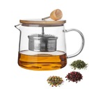 СТЕКЛЯННЫЙ ЧАЙНЫЙ КУВШИН INTENDER, металлическое ситечко, Альбедо Конигоффер