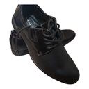 Элегантные черные туфли для причастия на шнуровке, размер 41.