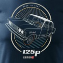 Tričko s autom veľký Fiat 125p FSO PRL s veľkým fiatom na darček Veľkosť M