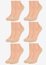 Členkové Ponožky dámske na balerínky béžové so silikónom Comfort Low Marilyn 6 párov Značka Marilyn