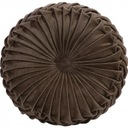Dekoračný plisovaný vankúš velúr okrúhly hnedý 35 cm NOVINKA