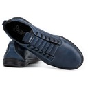 Мужские повседневные кожаные туфли 2121p, темно-синие 42