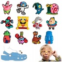 ШЛЕПКИ ДЛЯ ОБУВИ ГУБКА БОБ, ШПИЛЬКИ CROCS - 12 ШТ.