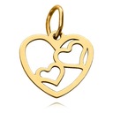 ЗОЛОТОЙ КУЛОН СЕРДЦЕ, 333