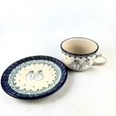 ЧАШКА С ПОДСТАВКОЙ V 0.2Л СНЕЖИКИ