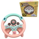 INTERAKTYWNA KIEROWNICA RÓŻOWA Z PODSTAWKĄ DŹWIĘKI SYMULATOR Z PRZYSSAWKAMI
