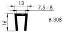 КРОМКОВОЕ УПЛОТНЕНИЕ B-308 ТИП U НА КРОМКЕ 8 ММ