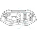 AGED DASHBOARD MOTORCYCLE Z PELNYM DISPLAY LCD  photo 8