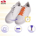 Шнурки эластичные без завязок для спортивной обуви, 100 см, оранжевые.
