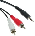 Kabel 2 x Wtyk RCA - Wtyk Jack 3,5 1,5m HQ