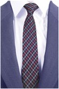 ЖАККАРДОВЫЙ мужской галстук в клетку из МИКРОФИБРЫ GREG gw03