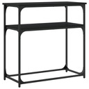 vidaXL Konzolový stolík, čierny, 75x35,5x75 cm Kód výrobcu 834070
