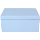 Синяя деревянная коробочка с крышкой 30х20х14 см.