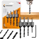 Набор сверл с зенковкой, 4 свёрла по дереву.