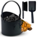 ВЕДРО ДЛЯ УГЛЯ КОРЗИНА ВЕДРО ДЛЯ УГЛЯ ЗОЛА КАМИН ДРОВА + АКСЕССУАРЫ