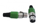 XLR 3-контактный микрофонный разъем для зеленого кабеля, 1 шт.