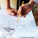 Геометричний набір циркель лінійка олівець кутомір геометрія