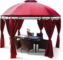 ЛАВО САДОВЫЙ ПАВИЛЬОН ТЕНТ ТЕМНО-КРАСНЫЙ ЦВЕТ КАЧЕЛИ И ГАРМОНИЯ