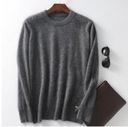 Kašmírový sveter pánsky pulóver s okrúhlym výstrihom
