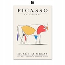 Абстрактная Линия Девушка Лицо Поцелуй Кот Пикассо Стене