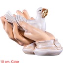 Gołąb z obrączkami w ochronnych dłoniach - 10 cm, Kolor