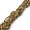 1050-Hematit gulička cca 4mm Faset Šnúra Svetlo Zlatá