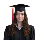 Кепка студента/выпускника биретта с красной кисточкой и брелком 2024 г.