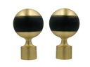 НАКОНЕЧНИК ШАРОВОЙ, комплект 2 шт. Карниз Ø19 МАТОВАЯ ЛАТУНЬ