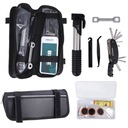 Комплект для ремонта велосипеда, многофункциональный инструмент, насос с шестигранным ключом, застежки-липучки в чехле на раму.