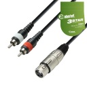 ADAM HALL K3YFCC СИГНАЛЬНЫЙ КАБЕЛЬ XLR — 2x RCA 1 м