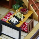 Miniatúrny domček DIY Model Japonský LED Poschodie Séria DIY
