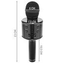 Mikrofon do karaoke bezprzewodowy z głośnikiem czarny usb głośnik studyjny Kod producenta 8995